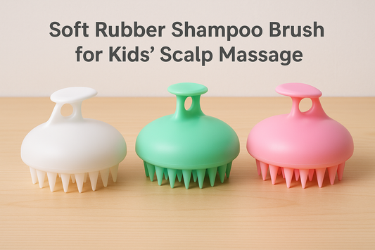 Soft Rubber Shampoo Brush for Kids' Scalp Massage